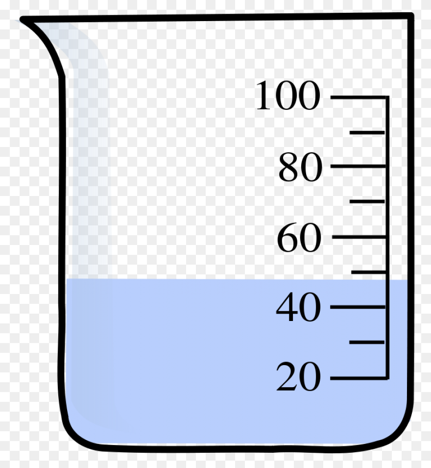 Black And White Beaker Clip Art - B