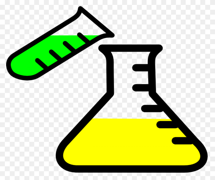Black And White Beaker Clip Art - B