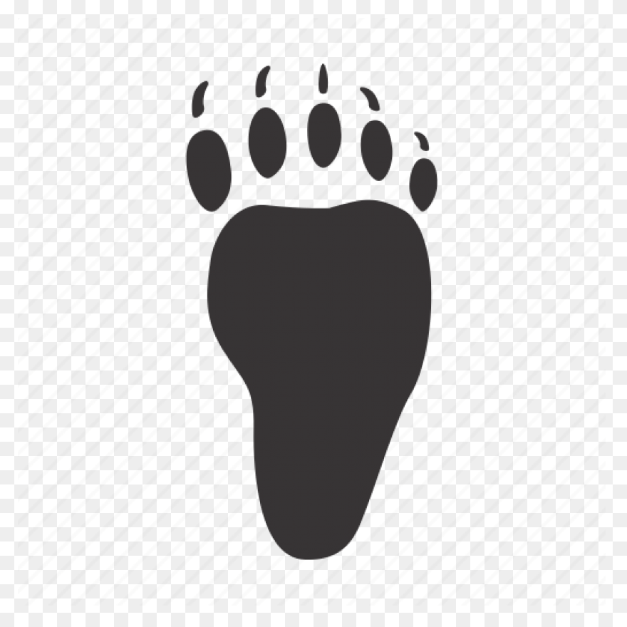 Back Paw Bear Foot Trace - Bear Paw