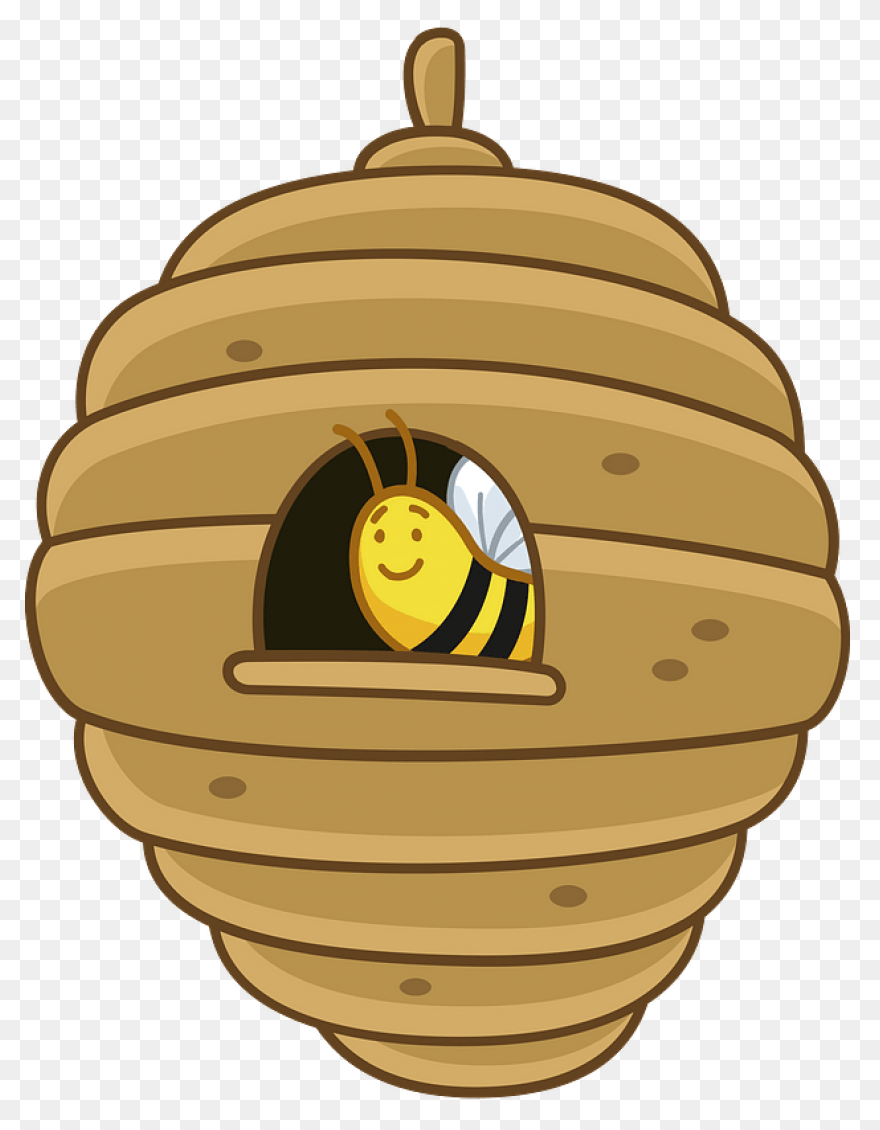 Bee Hive Clipart Yellow Bee - Bumbl