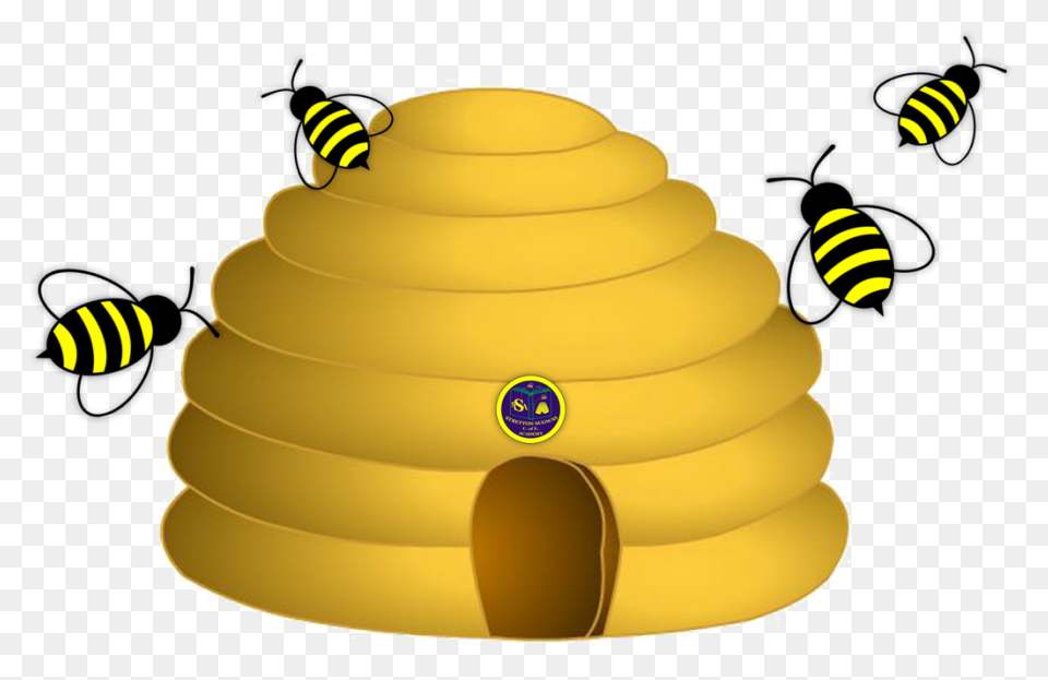 Bee Hive Clipart Yellow Bee - Bee Hive