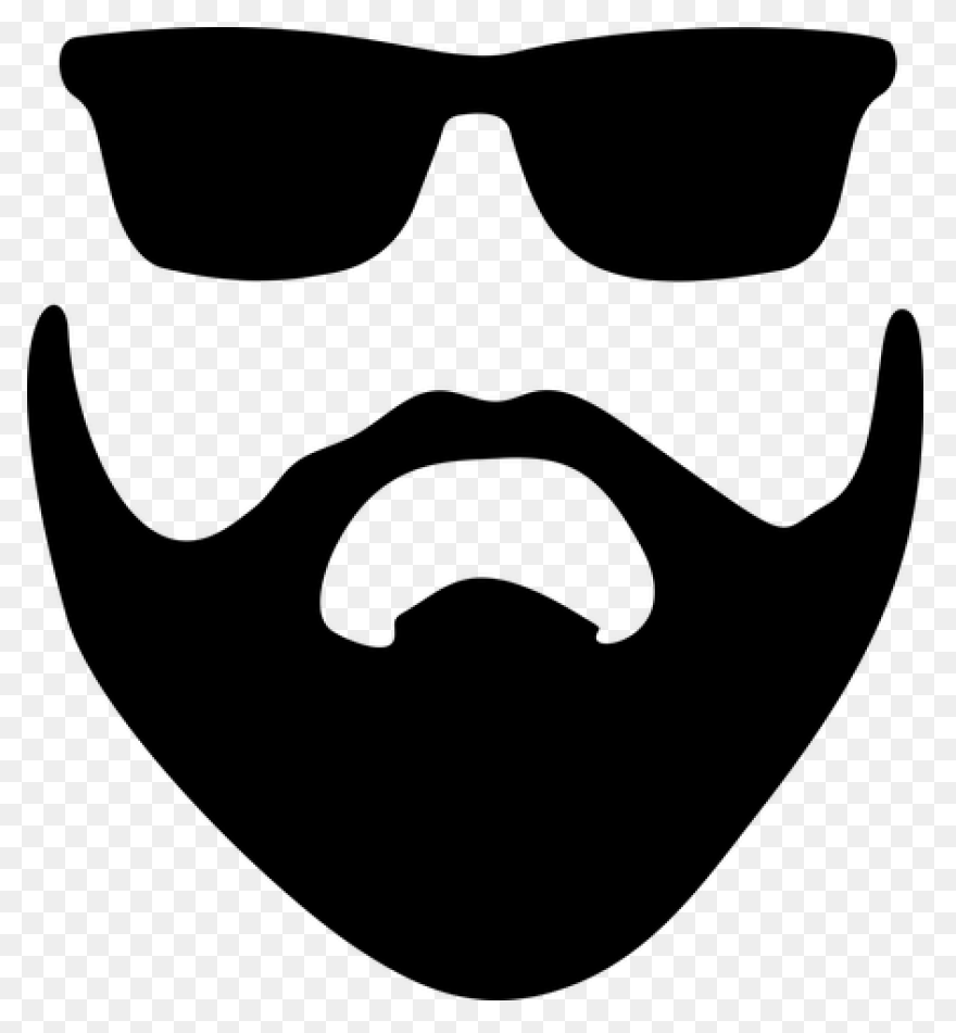 Short Boxed Beard Rubber Stamp