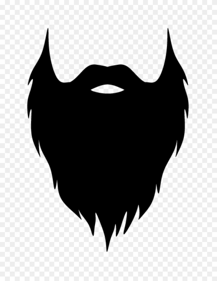 Short Boxed Beard Rubber Stamp