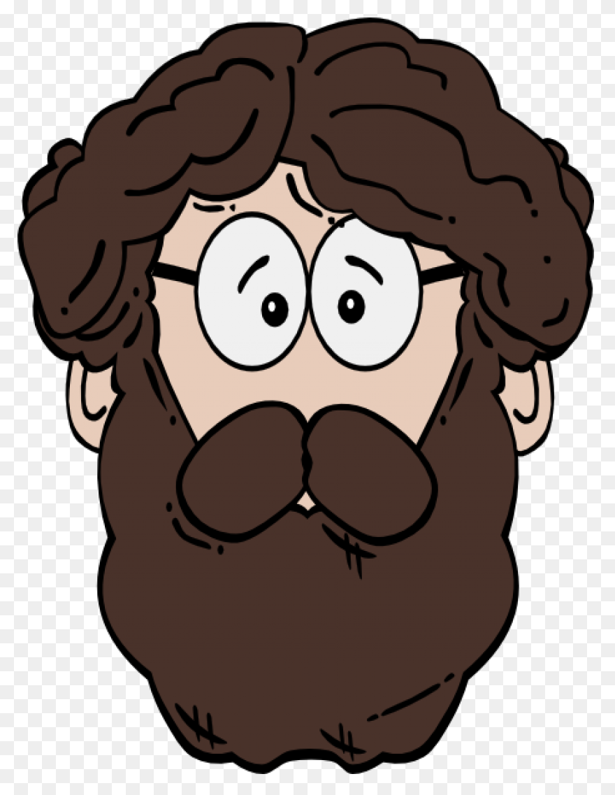 Short Boxed Beard Rubber Stamp
