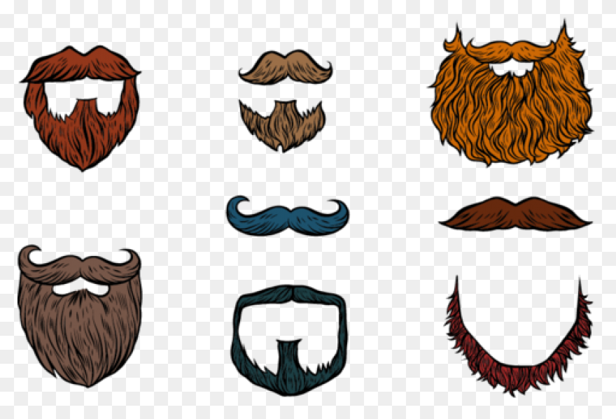 Short Boxed Beard Rubber Stamp