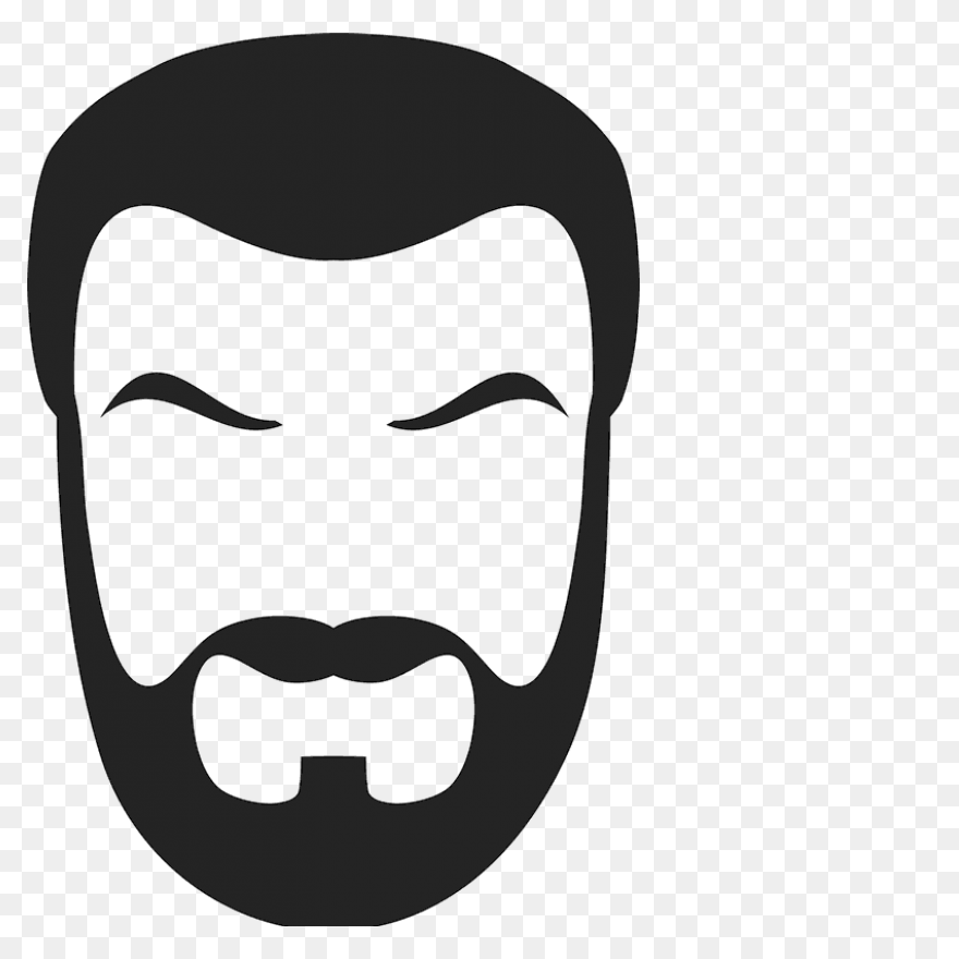 Short Boxed Beard Rubber Stamp - Beard