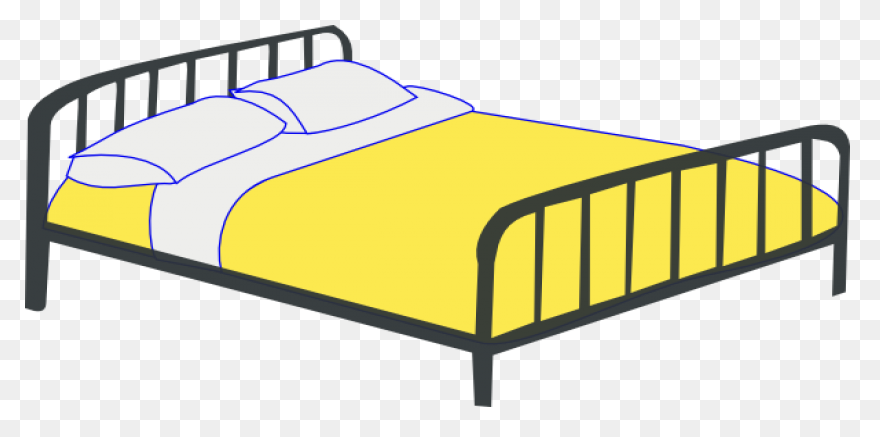 Double Bed Clipart  - Bedroom