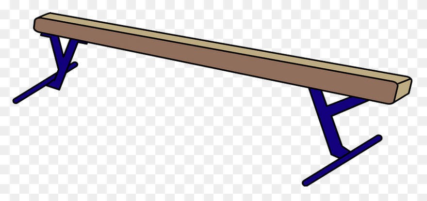 Balance Beam In Gymnastics Clipart. - Beam