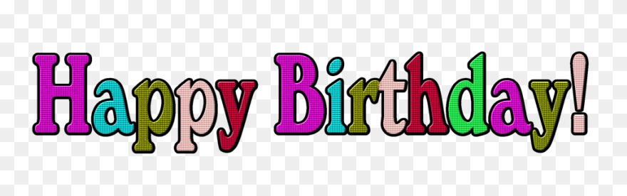 Happy Birthday Text Clip Art Image 