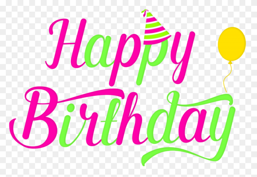 Happy Birthday Text Clip Art Image 