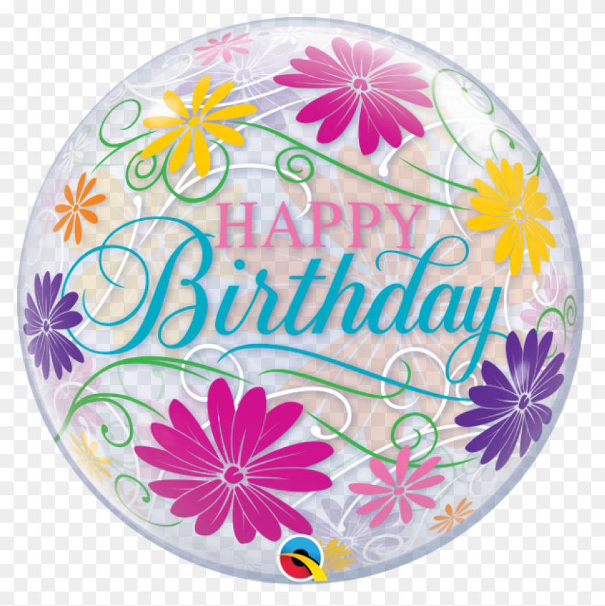 Happy Birthday Sketched Flowers 18�