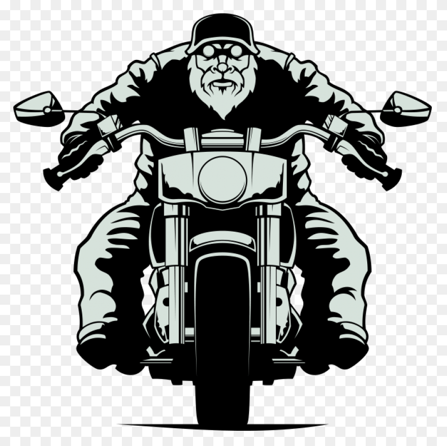 Biker Clip Art - Png Download - Ful