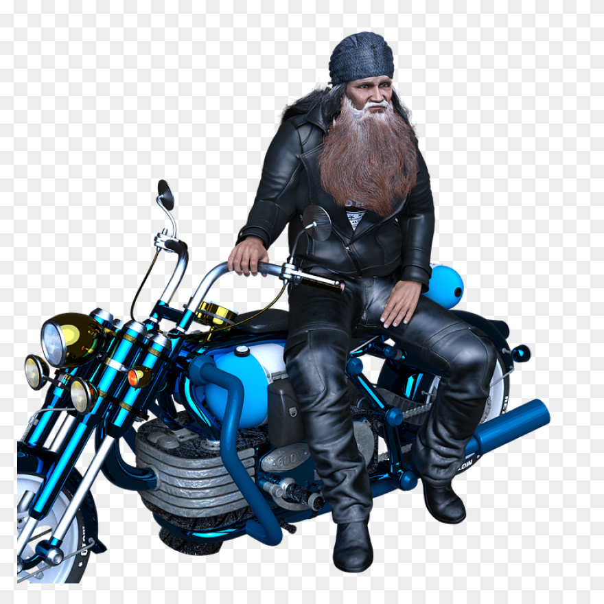 Biker Clip Art - Png Download - Ful