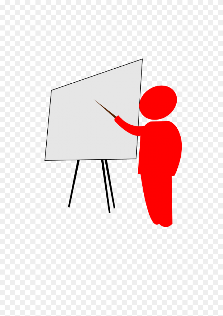 Blackboard With Teacher Clipart - P