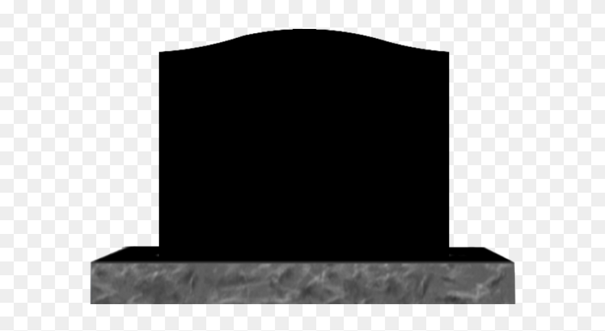 Large Single Black Granite Scenery - Blank Tombstone
