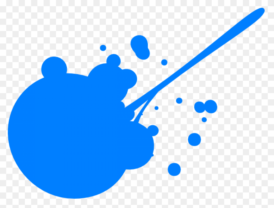 Splatter Clipart Blue Paint - Blue 