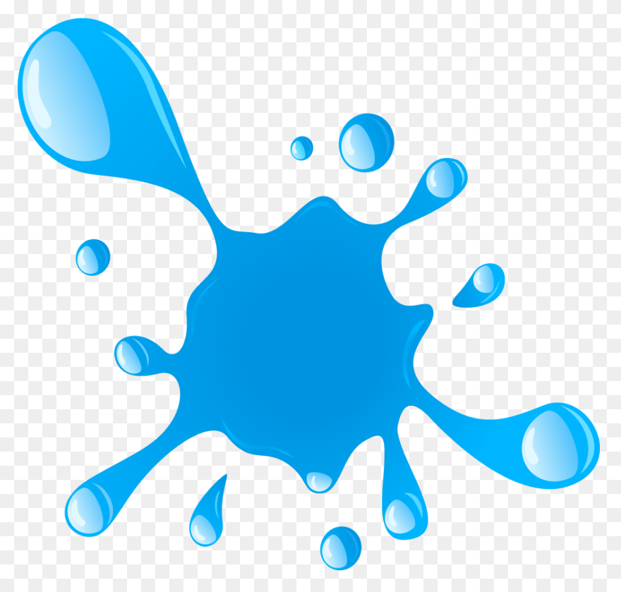 Splatter Clipart Blue Paint - Blue 