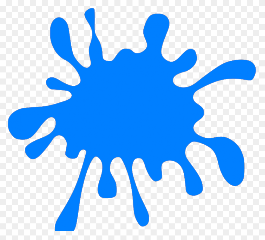 Splatter Clipart Blue Paint - Blue 