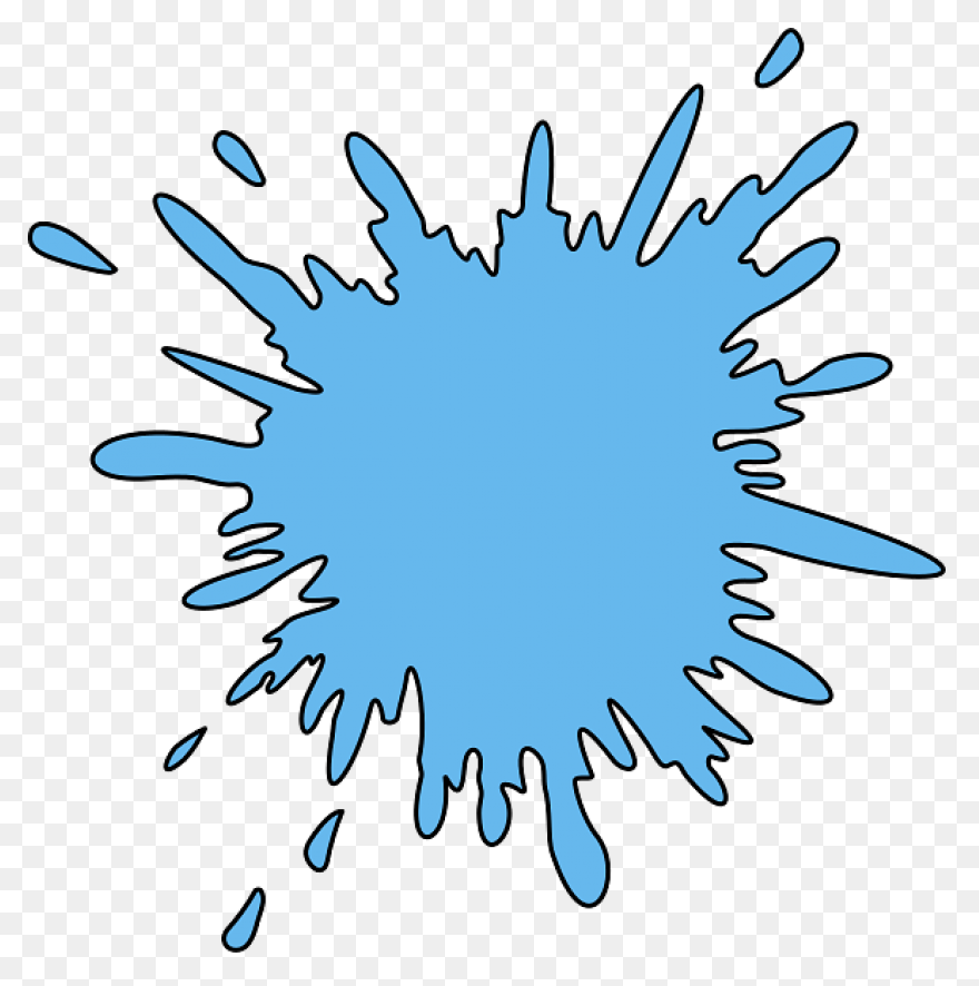 Splatter Clipart Blue Paint - Blue 