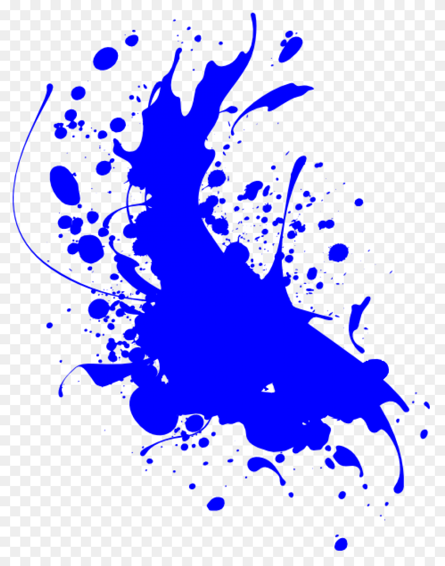 Splatter Clipart Blue Paint Blue - Blue Paint Splatter
