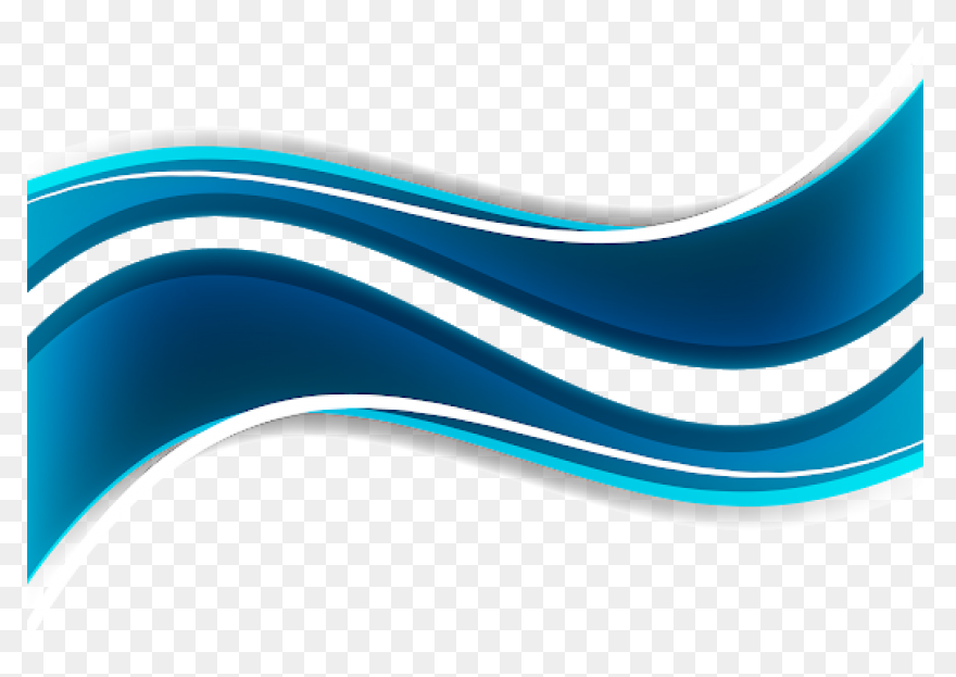 Blue Wave Lines Clip Art - Waves Ic