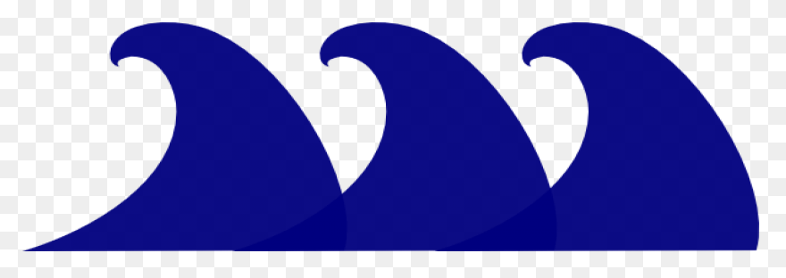 Blue Wave Lines Clip Art - Waves Ic