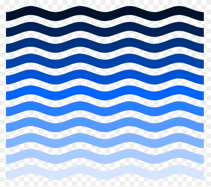 Blue Wave Lines Clip Art - Waves Ic