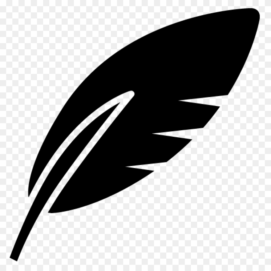 Bird Black And White Leaf Feather C