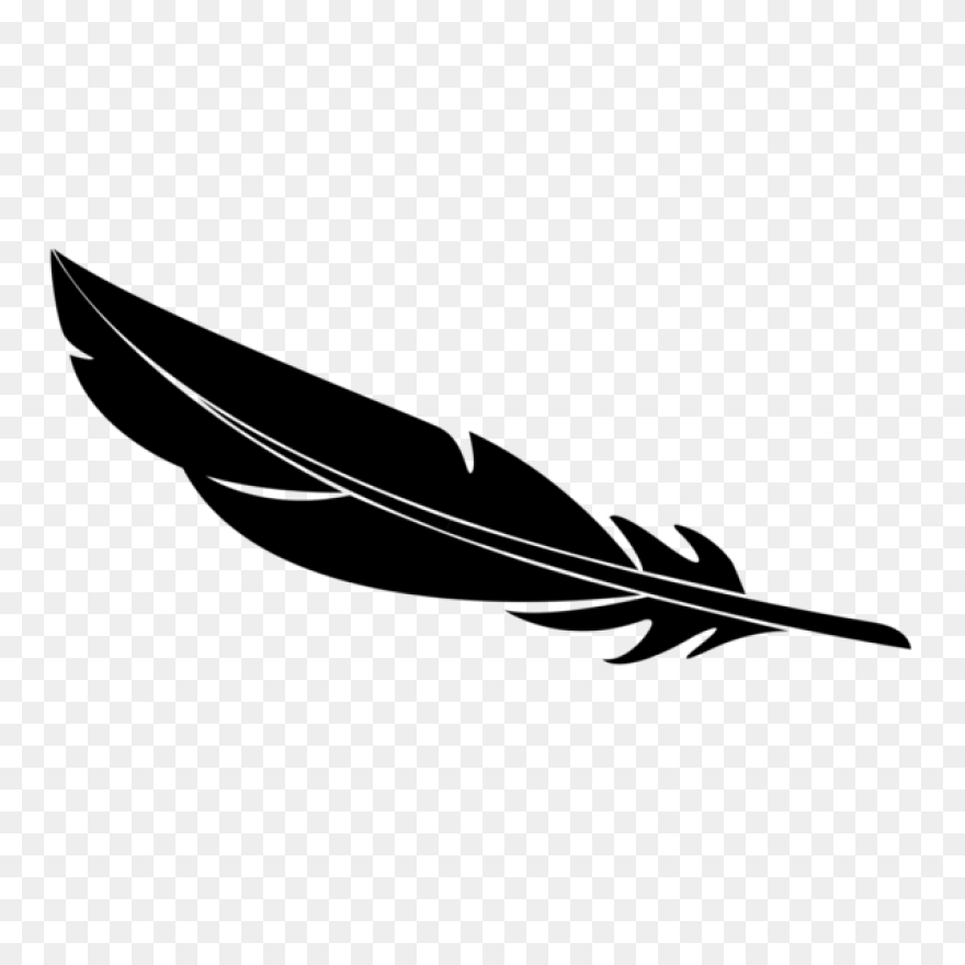 Bird Black And White Leaf Feather C