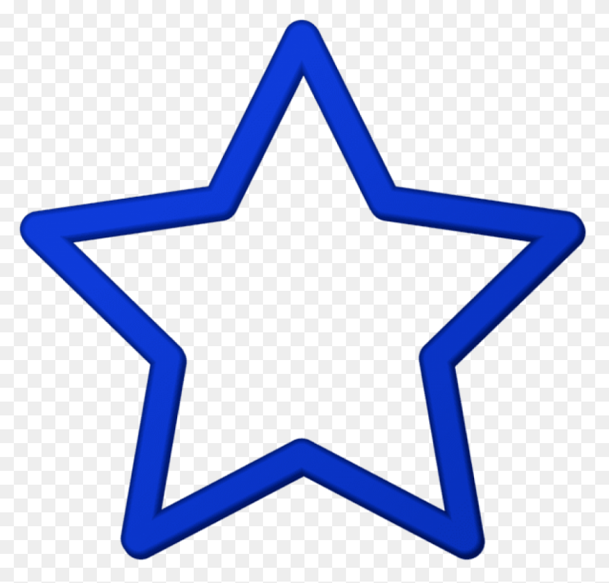 Blue Outline Star Icon - Free Blue 