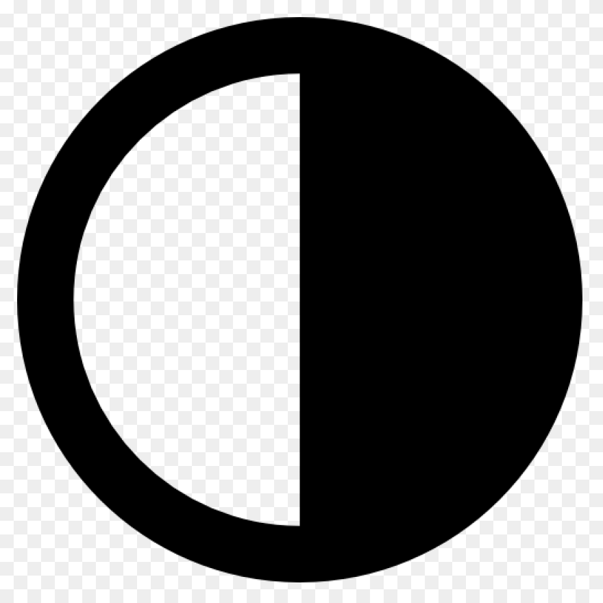 8 Half Circle Icon Images - Black Circle