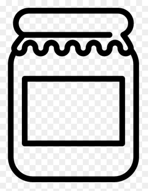 Jar Of Jam Vector Honey - Black And White