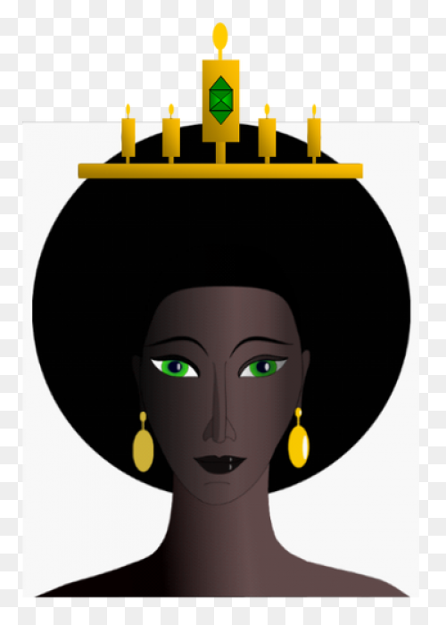 Pretty Afro Woman PNG-WebP | Confid