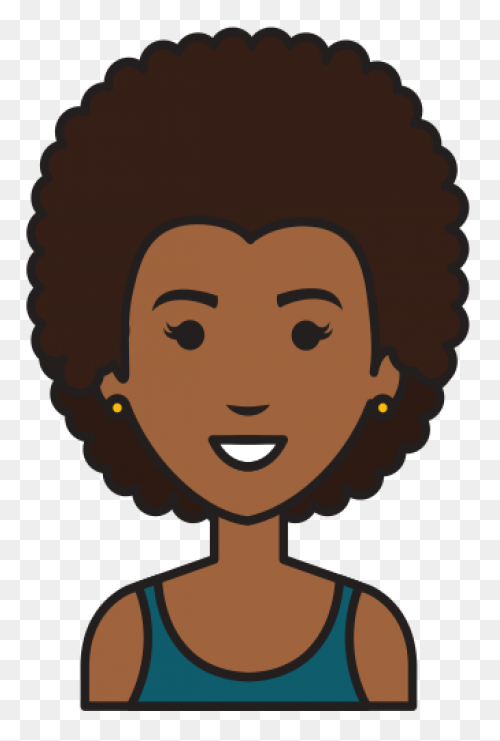Pretty Afro Woman PNG-WebP | Confid