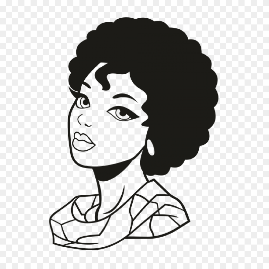 Pretty Afro Woman PNG WebP - Black Woman