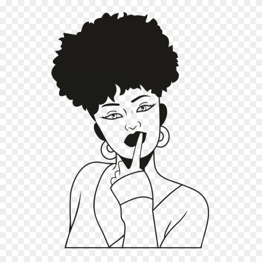 Pretty Afro Woman PNG-WebP | Confid