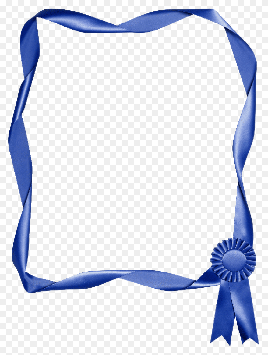 Ribbon Borders Clipart Blue Ribbon - Blue Border