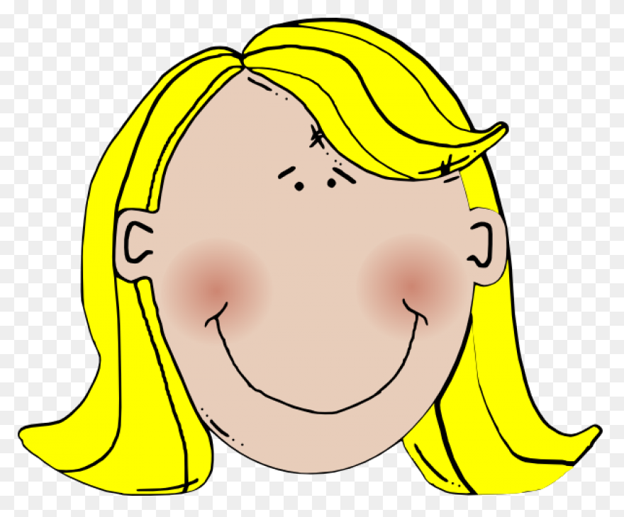Blond Hair No Head Clip Art - Head 