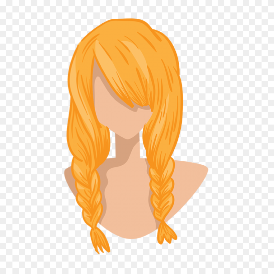 Blond Hair No Head Clip Art - Head 