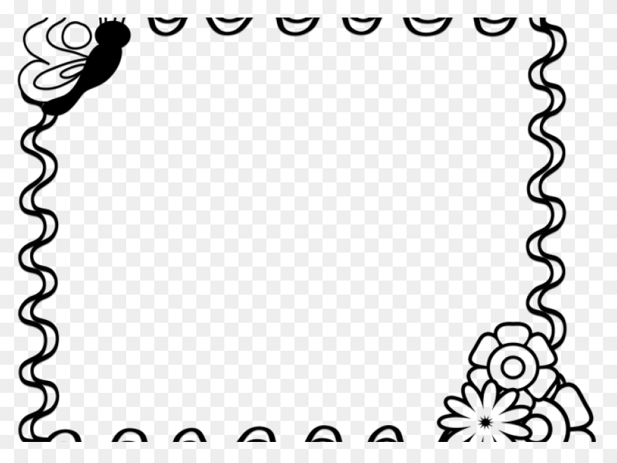 Decorative Border Clipart Artistic Black - Black Border