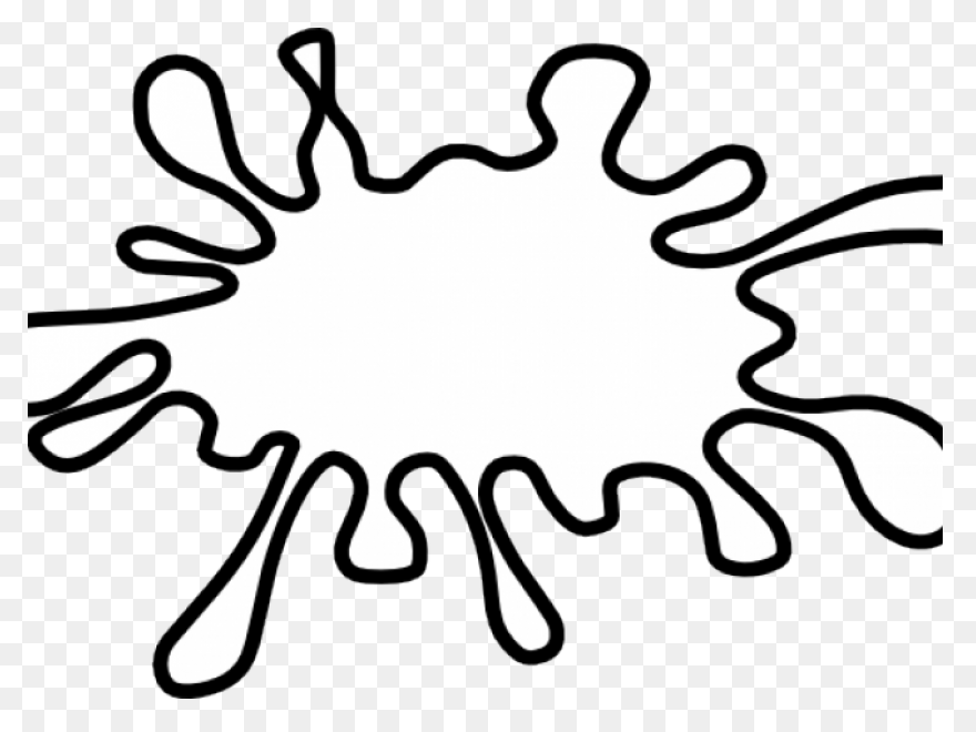Splatter Clipart Dark White Paint - Black Paint Splatter