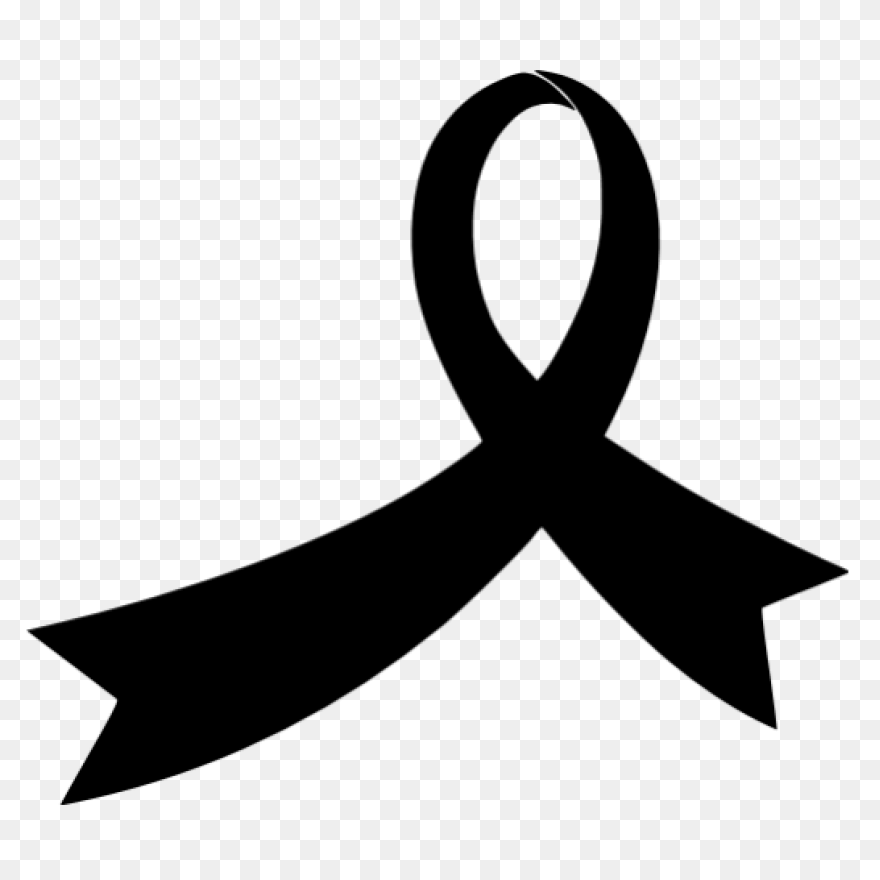 Clip Art Of A Black Awareness Ribbo