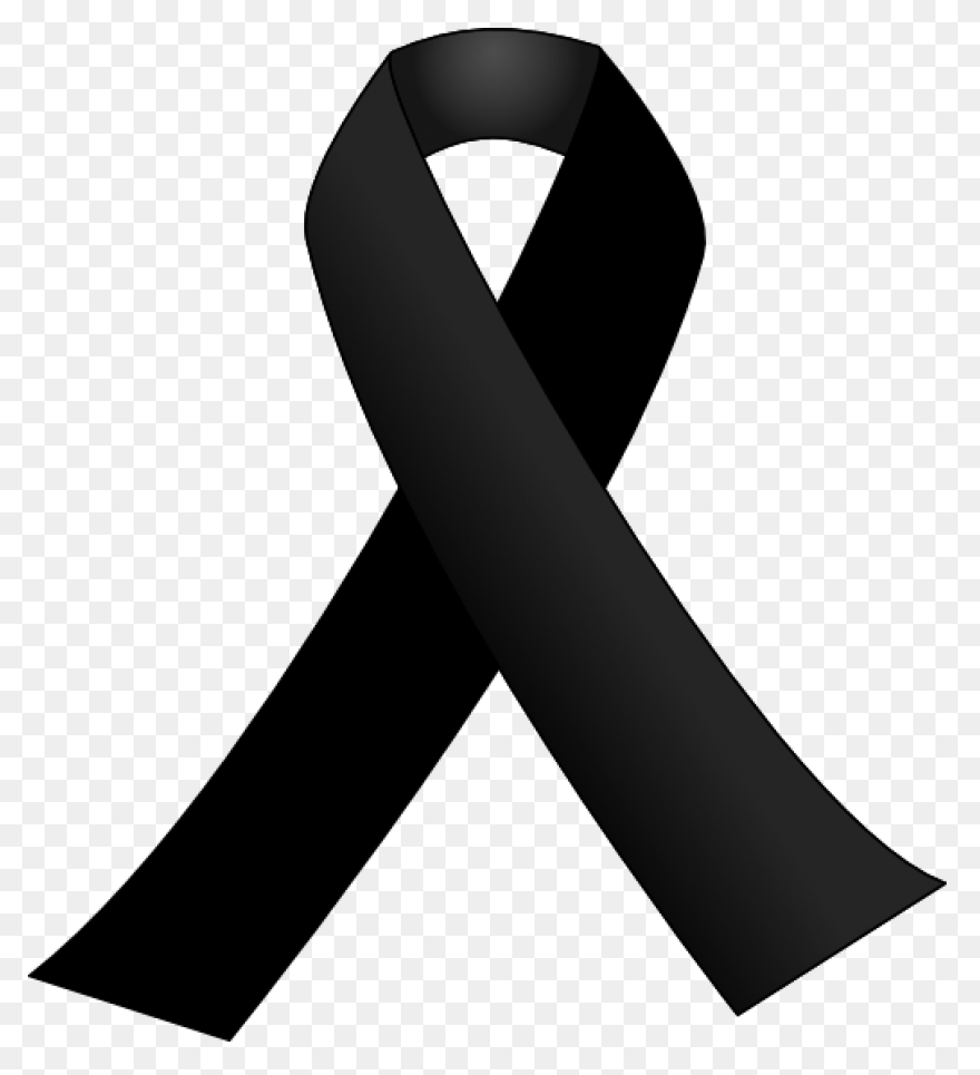 Clip Art Of A Black Awareness Ribbo