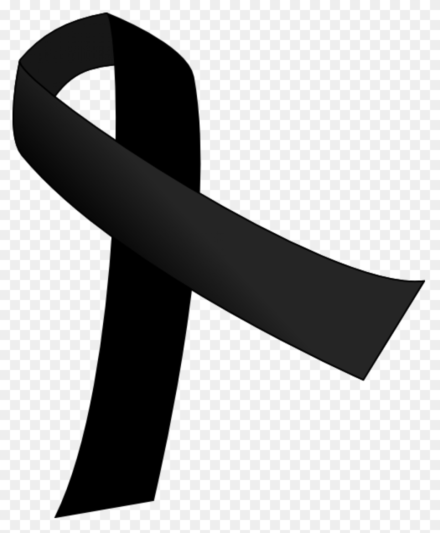 Clip Art Of A Black Awareness Ribbo