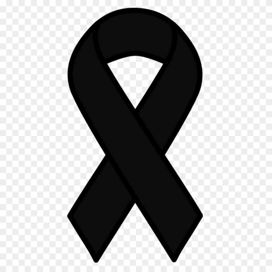 Clip Art Of A Black Awareness Ribbo