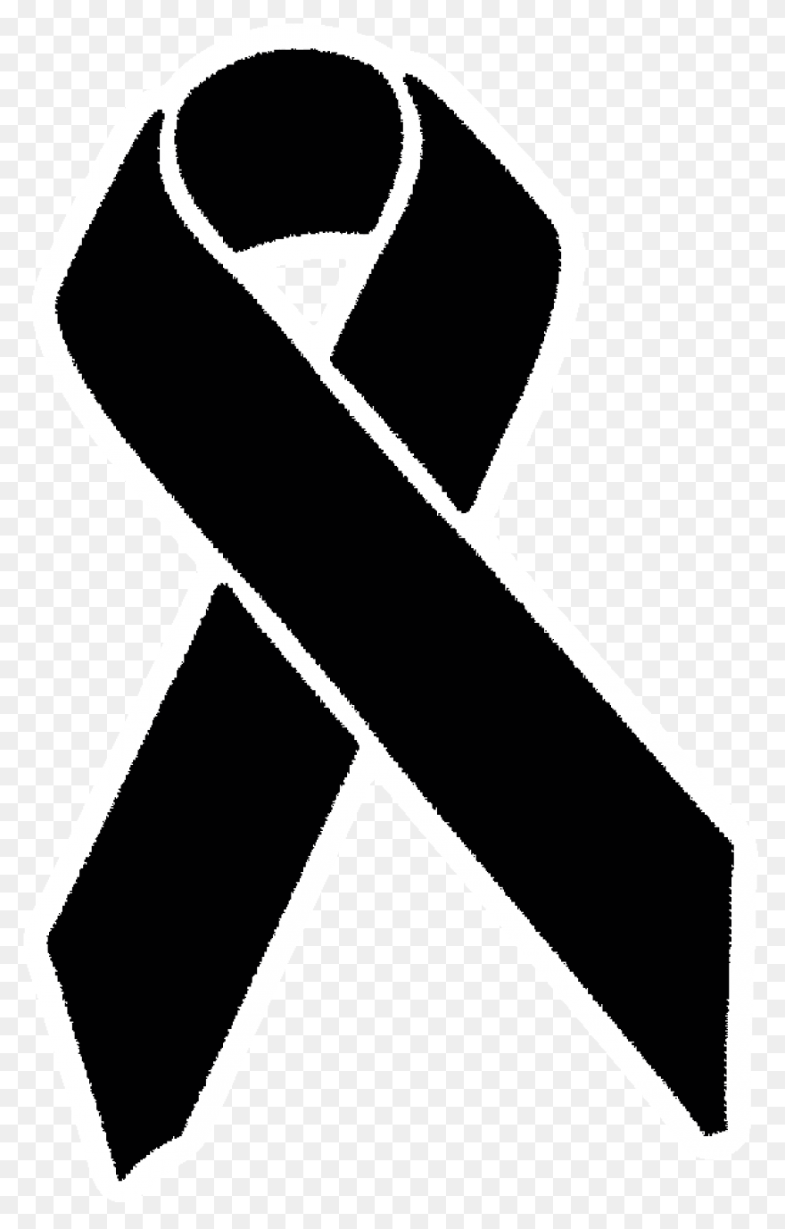 Clip Art Of A Black Awareness Ribbo