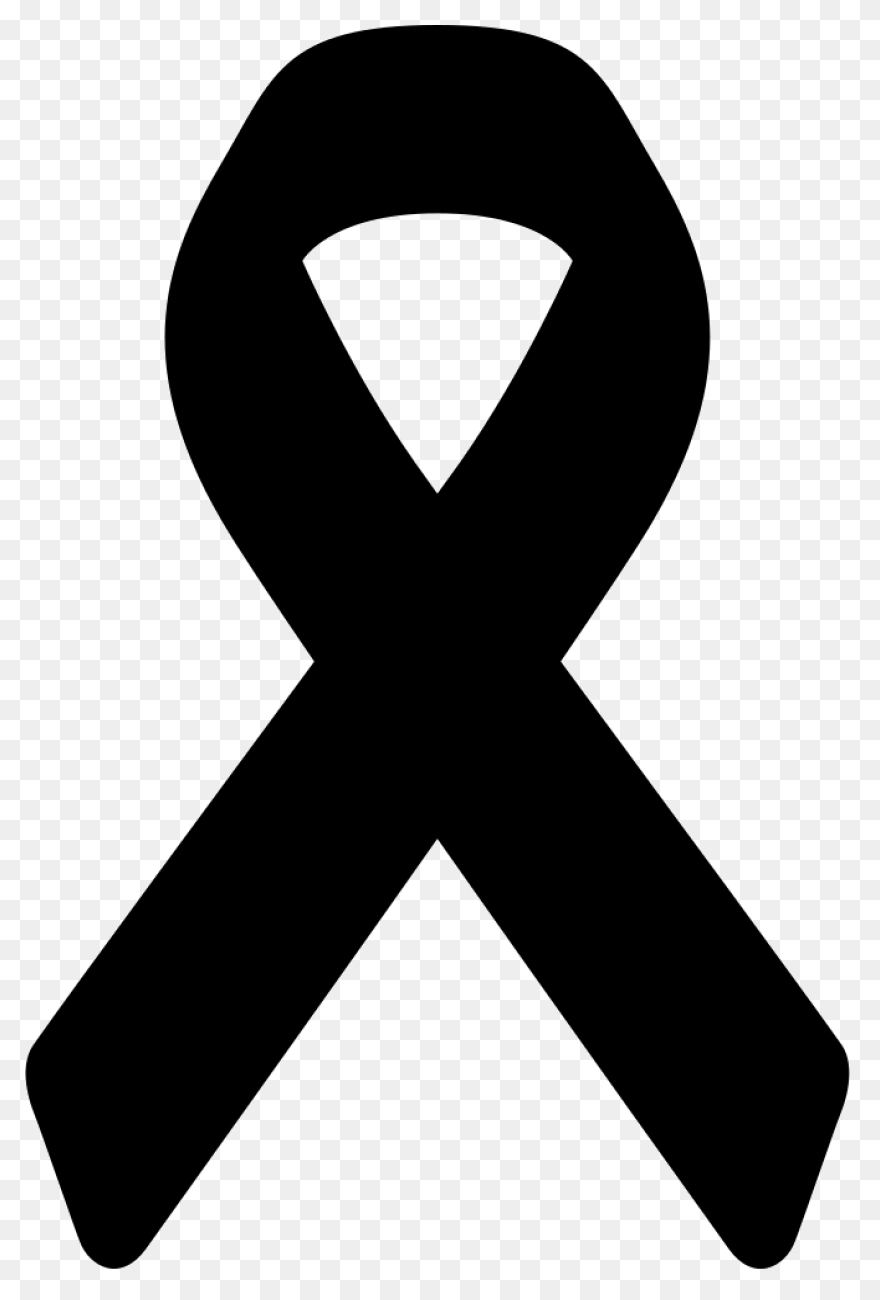 Clip Art Of A Black Awareness Ribbo