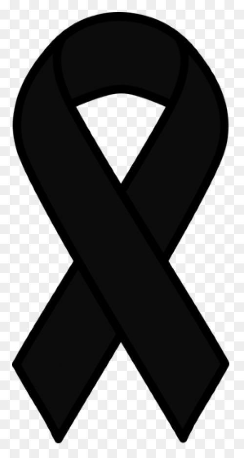 Clip Art Of A Black Awareness Ribbo