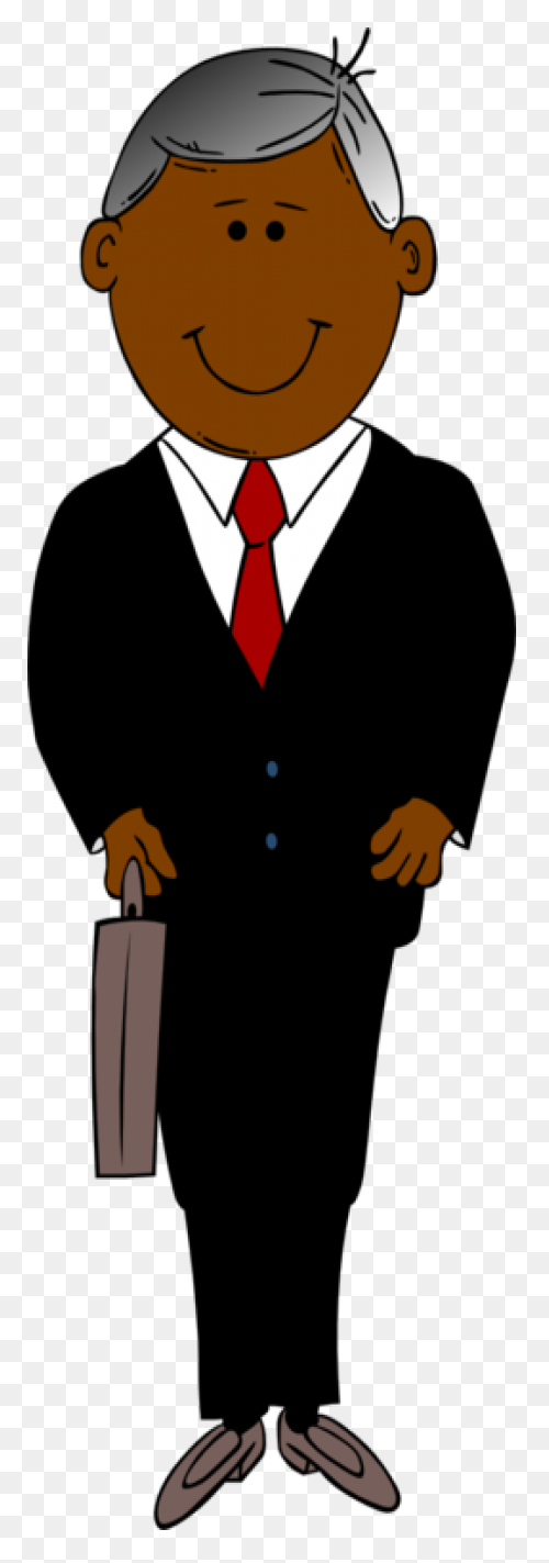 Black Man Thinking Clipart - Black 