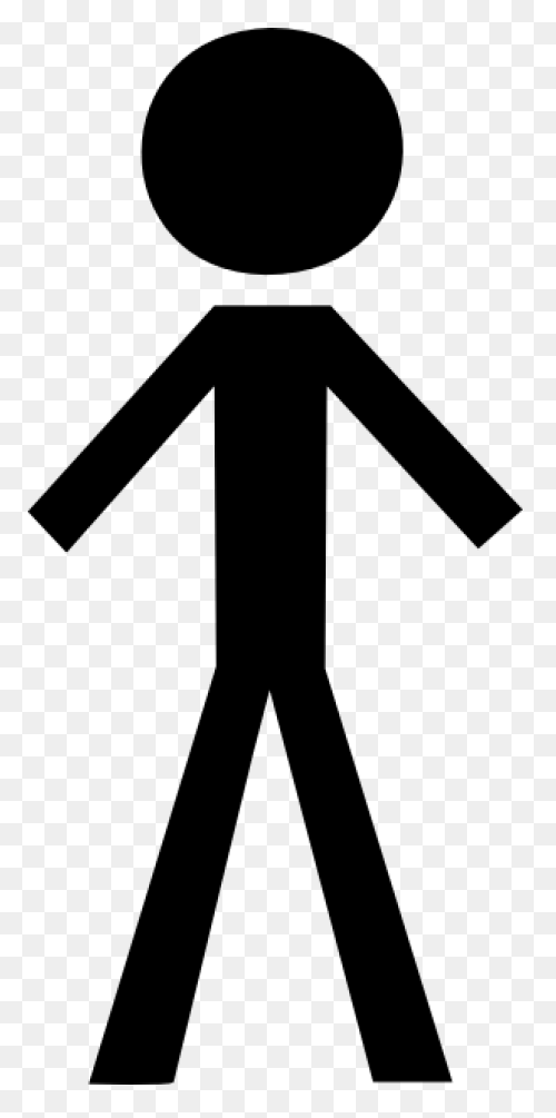 Black Man Thinking Clipart - Black 